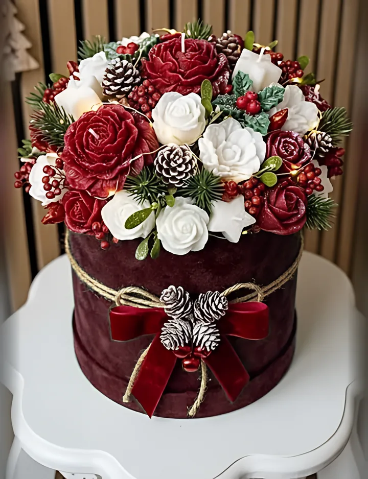 Mazzo, Burgundy kadife kutu